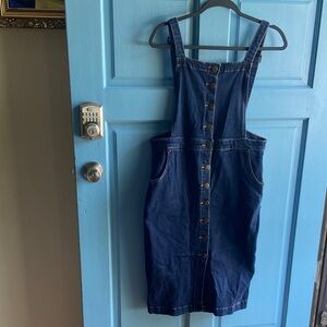 Denim Button-Down overall Dress
